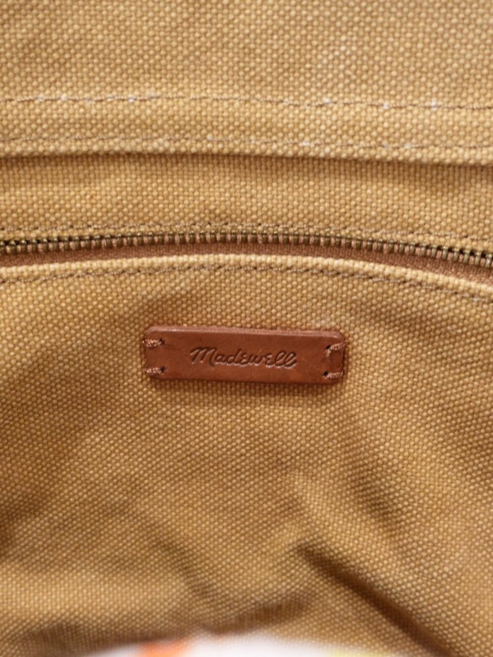 Madewell Tan Suede Large Tote Bag - Picture 3 of 4